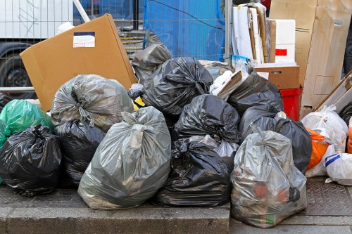 Recycling bins on a London street