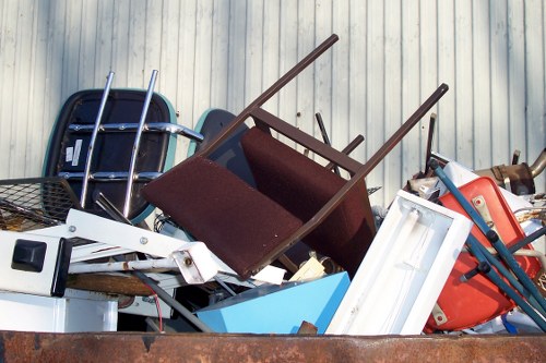 Various types of rubbish being cleared