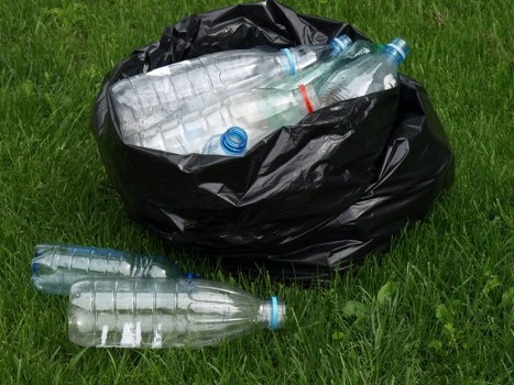 Residents participating in a waste collection event